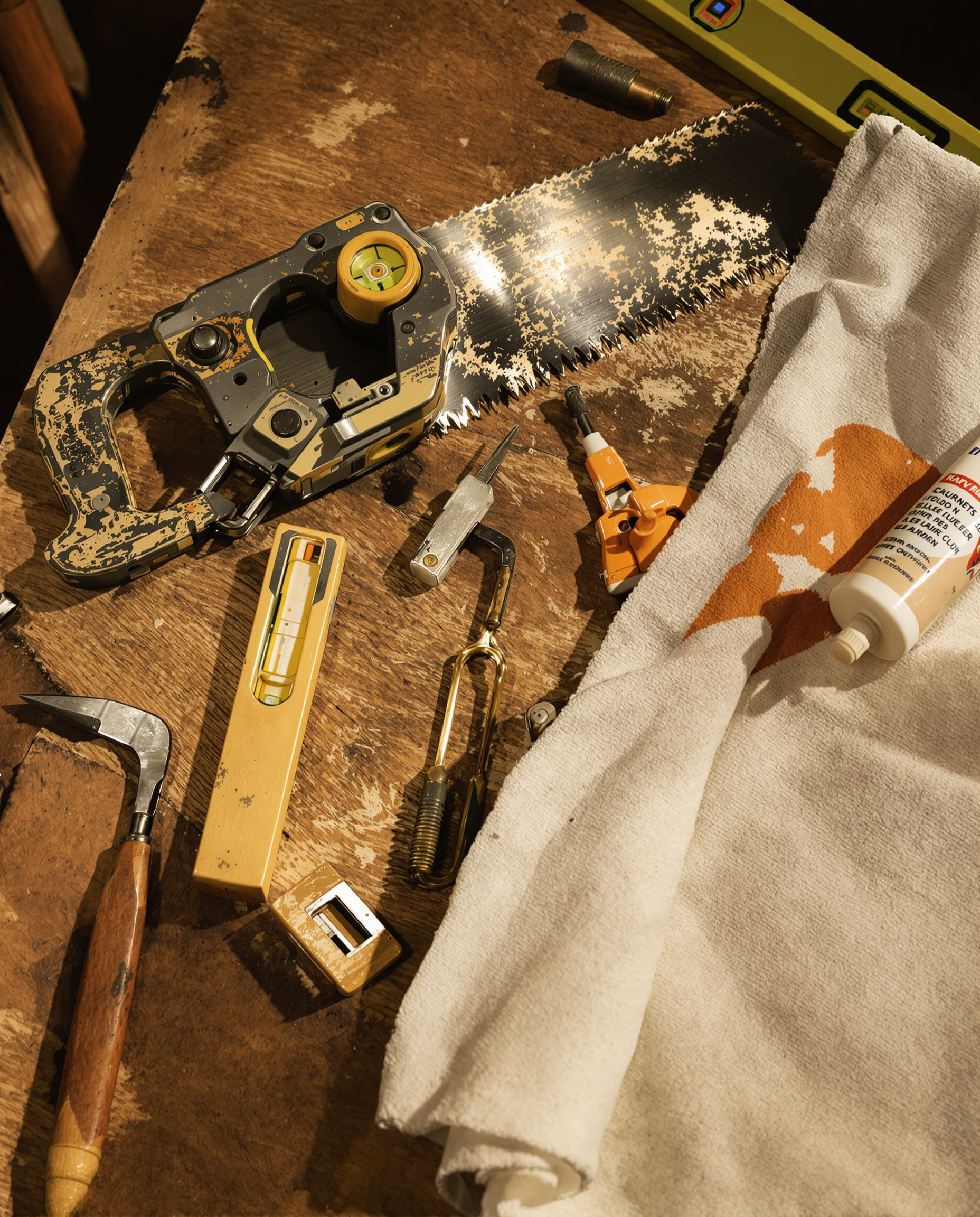 Outils essentiels de plomberie posés sur établi en bois